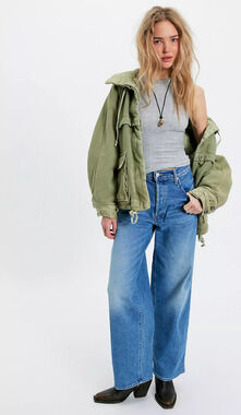 NWT MOTHER The Delinquent Button Nerdy Jeans | Birds Gone Wild | Size 27